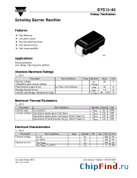Datasheet BYS1290 manufacturer Vishay